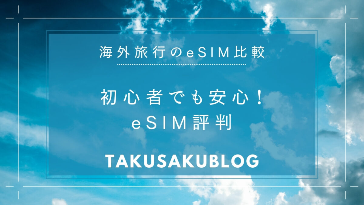 初心者でも安心！eSIM評判